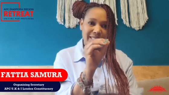 Fattia Samura endorses the APC Diaspora Retreat